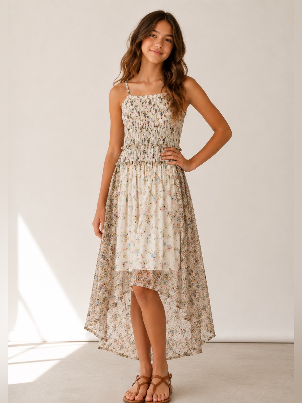 EUC Ava & Yelly Floral Maxi Dress Girls 16 Fits Women's Small Boho Cottagecore